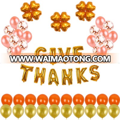 Colorful Thanksgiving Balloons and Banner Kit for Party Supplies Home Decorations