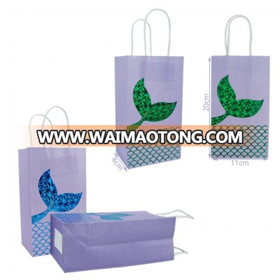 Mermaid Party Supplies Glitter Mermaid Tail Paper Gift Bag